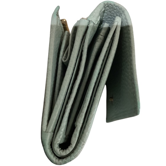 Italian Leather Aqua Wallet - Picture 6 of 6